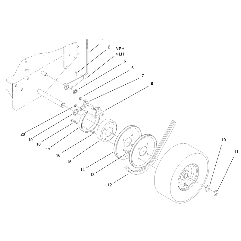 Brake Wheel Pulley and Wheel Assembly