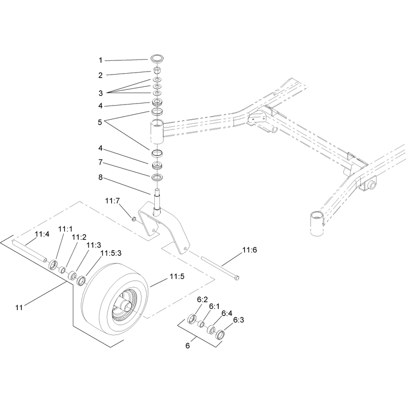 Castor and Wheel Assembly