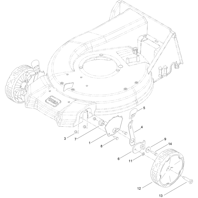 Front Wheel and Height of Cut Assembly
