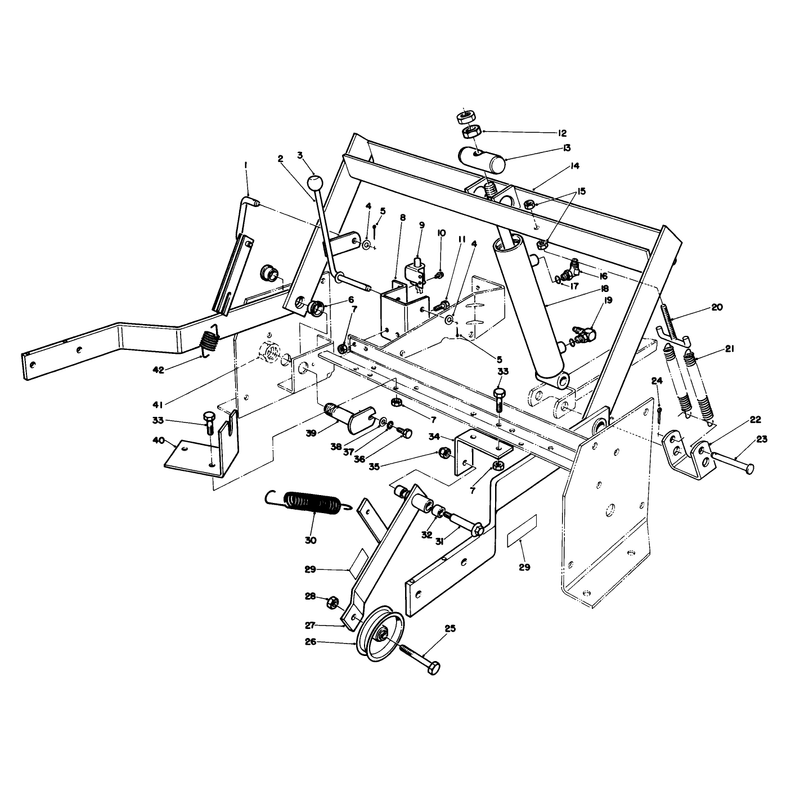 Parking Brake and Lift Frame Assembly