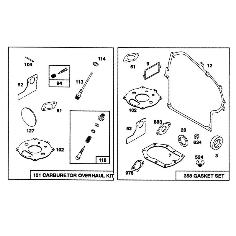 Engine Briggs & Stratton Models 252416-0756-01 & 252416-0757-01