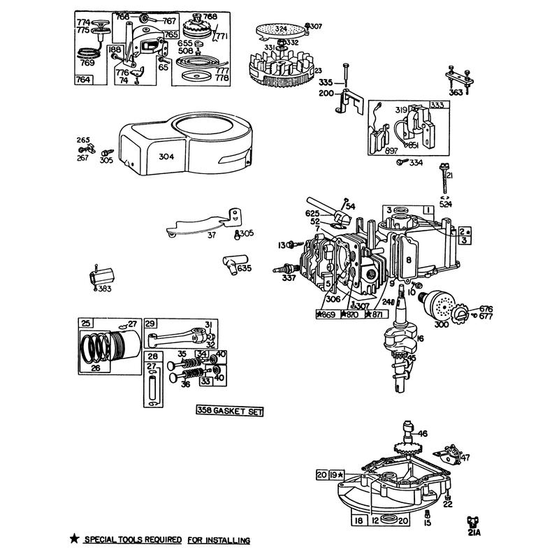 Engine Briggs and Stratton Model 92908-5205-01