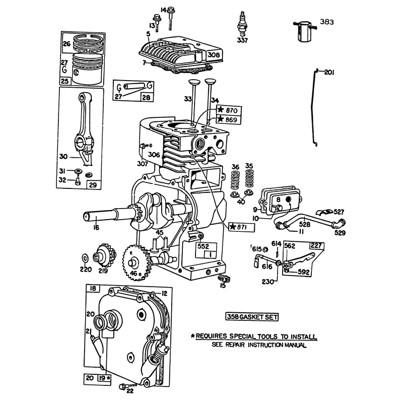 Engine Briggs & Stratton Model 130292-1671-02 (continued)