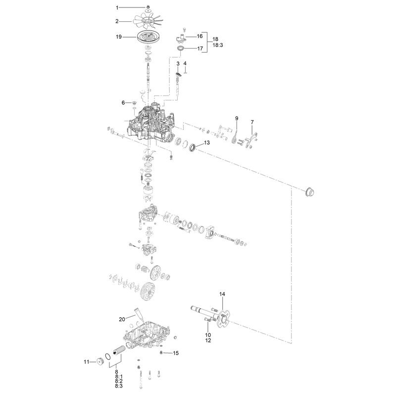 RH Transmission Assembly No. 161-9807