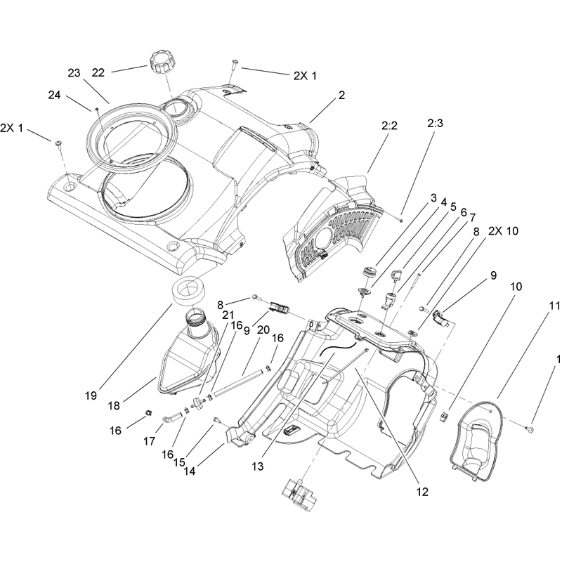Shroud and Control Panel Assembly