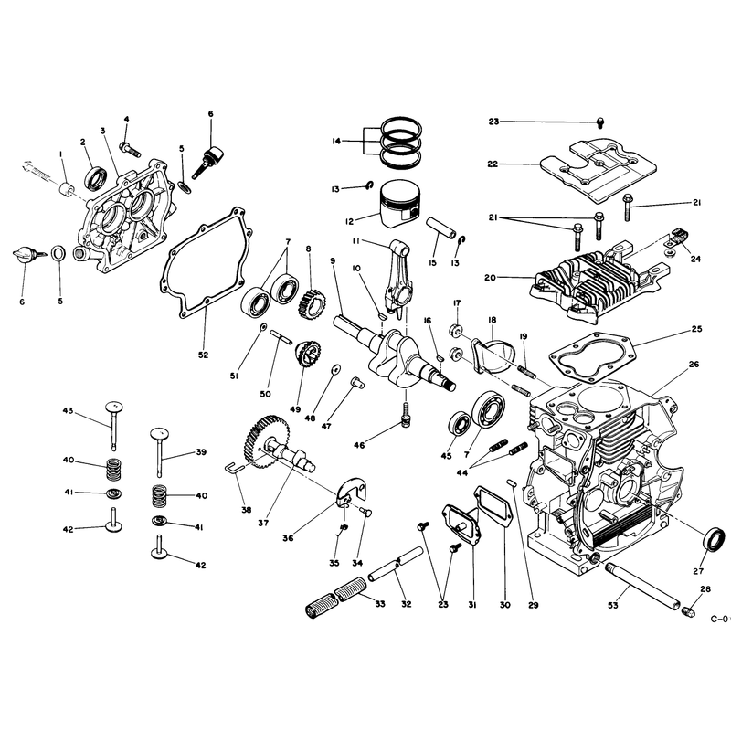 Engine No. 68-8290 Crankcase Assembly