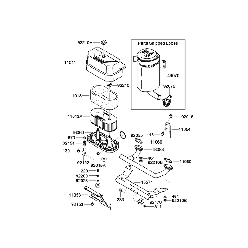 Air Filter and Muffler Assembly
