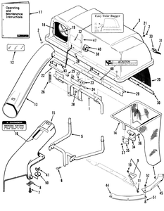 Toro 07-08BL02 30 in. Easy Twin Rear Bagger Attachment (Serial #: 2000001 - 2999999) Parts Diagram
