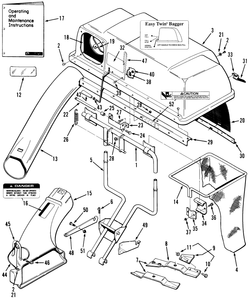 Toro 07-11BC02 37 in. Easy Twin Rear Bagger Attachment (Serial #: 1000001 - 1999999) Parts Diagram