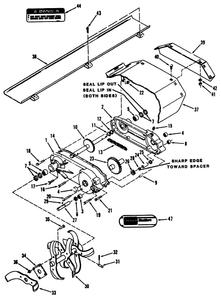 Toro 07-36TL05 36 in. Tiller Attachment (Serial #: 2000001 - 2999999) Parts Diagram