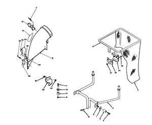 Toro 07-38BS01 38 in. Easy Twin Rear Bagger Attachment (Serial #: 1000001 - 1999999) Parts Diagram