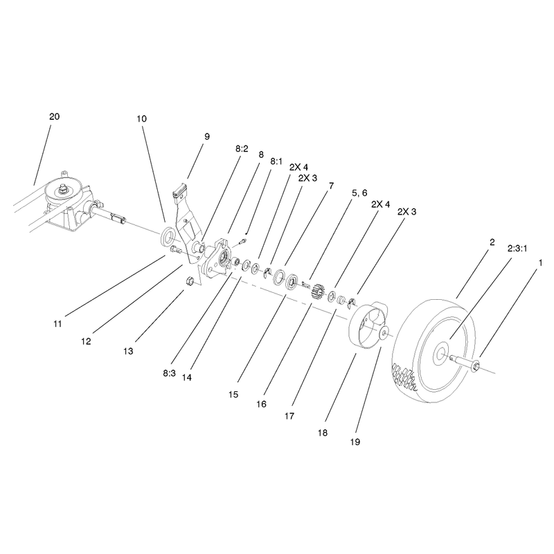 Gear Case and Wheel Assembly