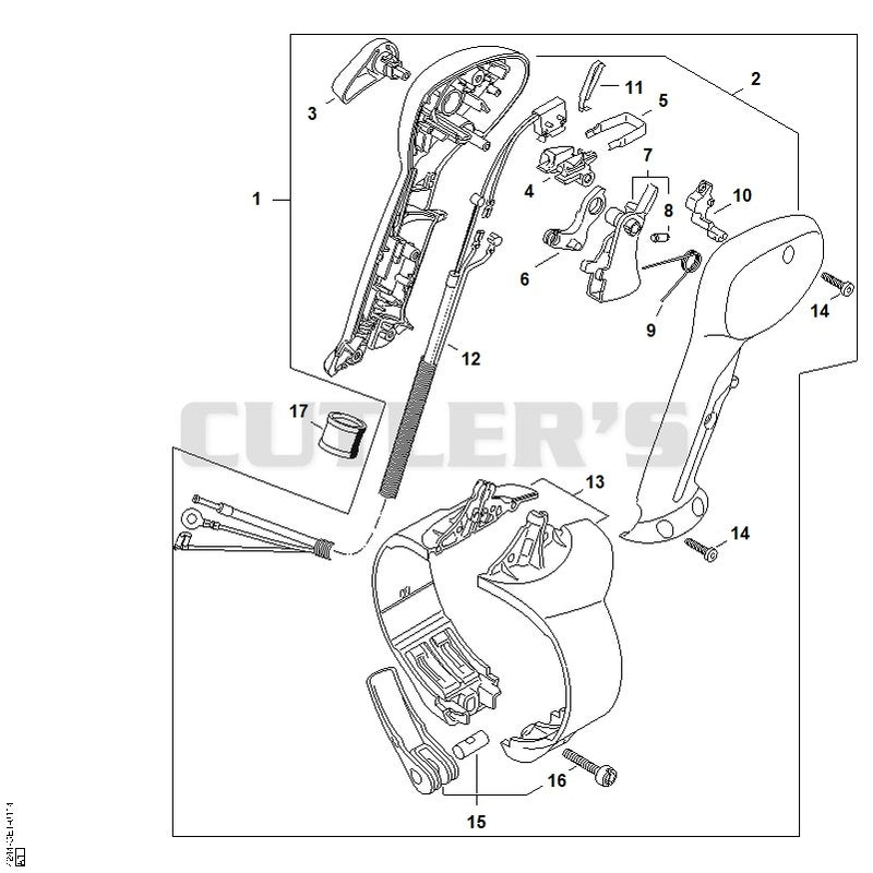 Control handle BR 450 C