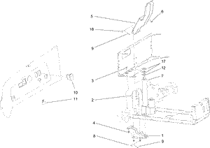 Toro 07259R Electric Bed Lift Kit, Workman 1100/2100 and Twister Utility Vehicle Attachment Parts Diagram