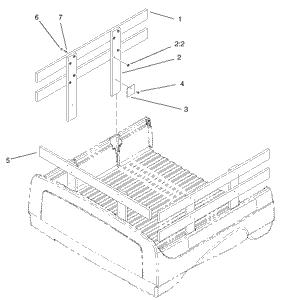 Toro 07290 Stake Side Kit, Workman 1100/2100 and Twister Utility Vehicle Attachment Parts Diagram