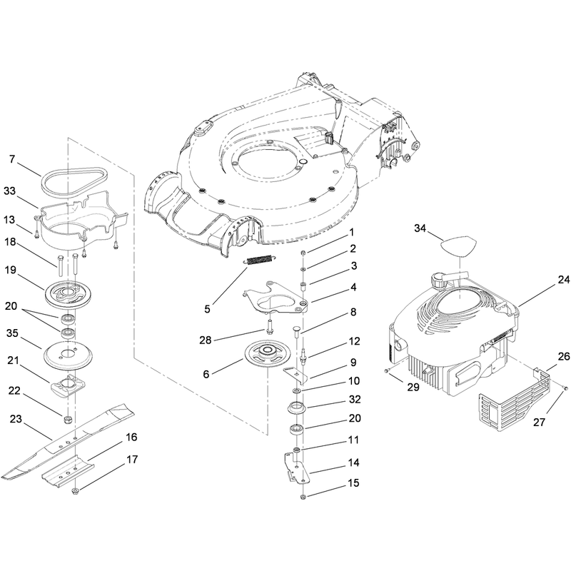 Engine and Blade Assembly