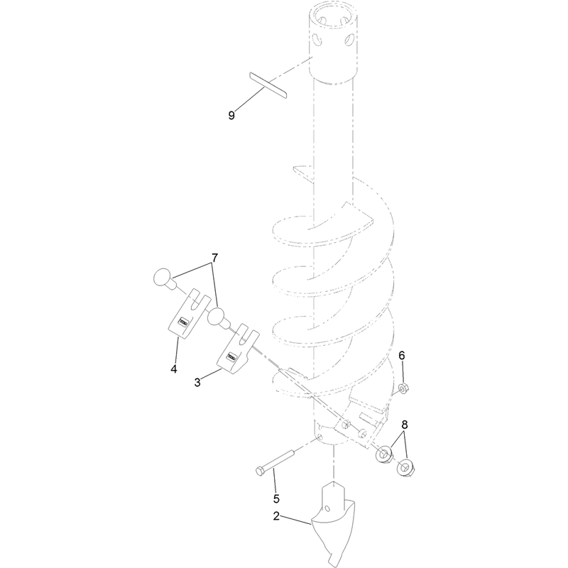9-Inch Auger Bit Assembly