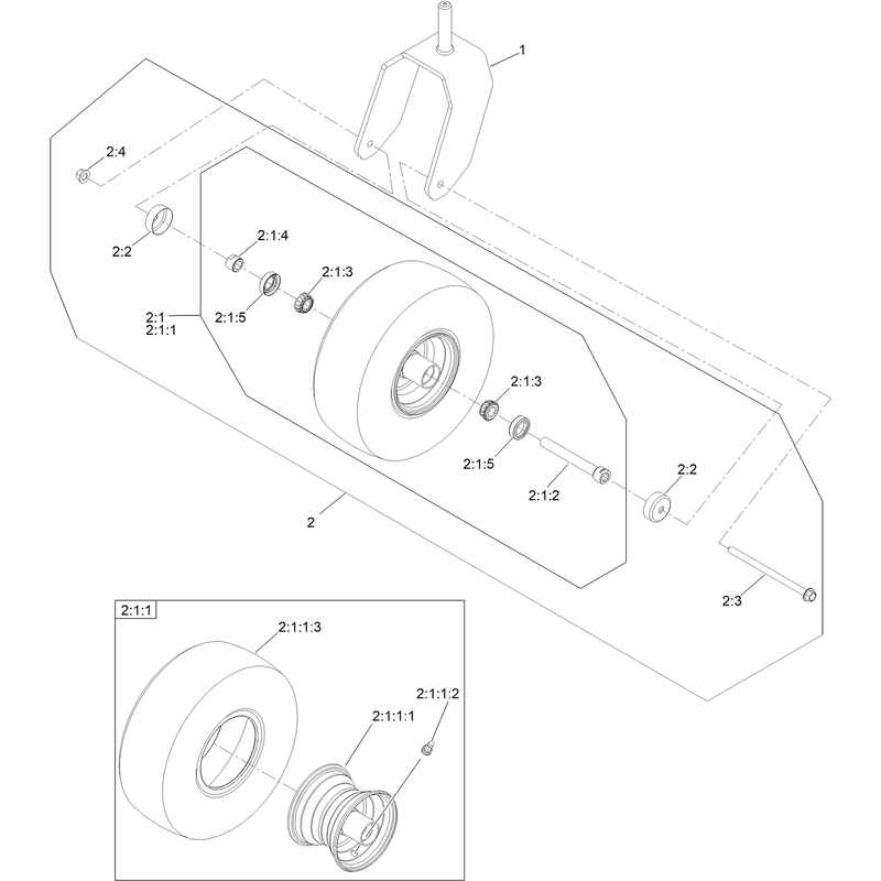 Caster Wheel and Fork Assembly