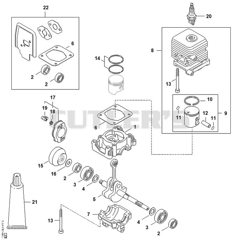 Crankcase, Cylinder