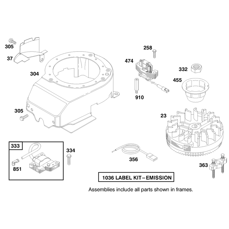 Engine Briggs and Stratton Model 12h807-1760-E1 Model No 20021 Serial No 9940000 - 9941632