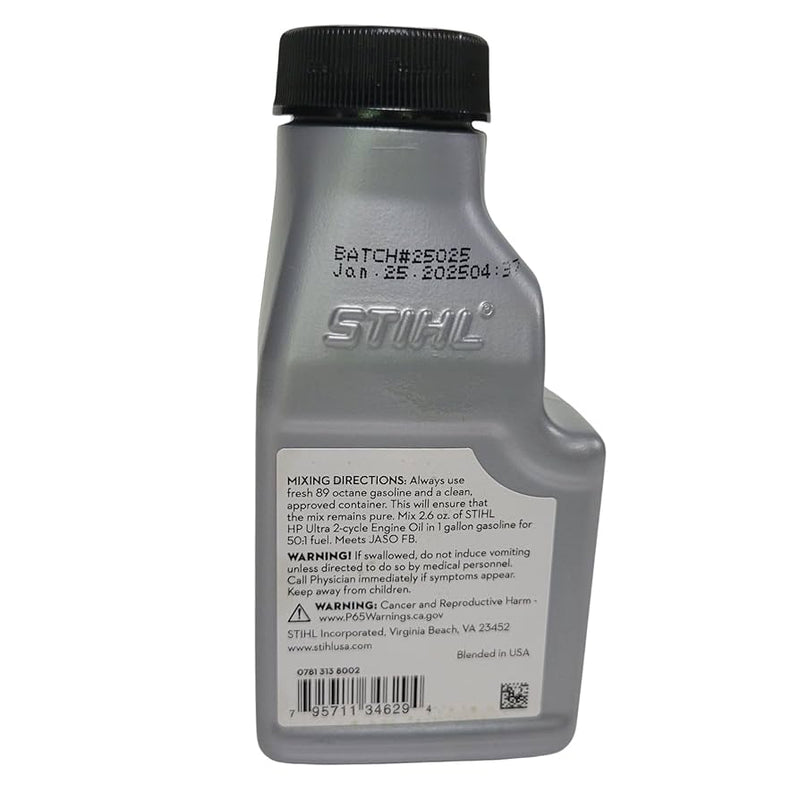 STIHL 0781 313 8002 HP Ultra 2-Cycle Oil 2.6 fl. oz - Makes 1 Gallon