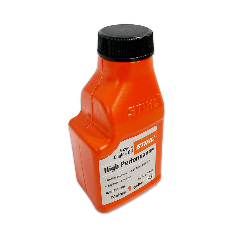 STIHL 0781-319-8014 High Performance 2-Cycle Oil 2.6 oz - Makes 1 Gallon