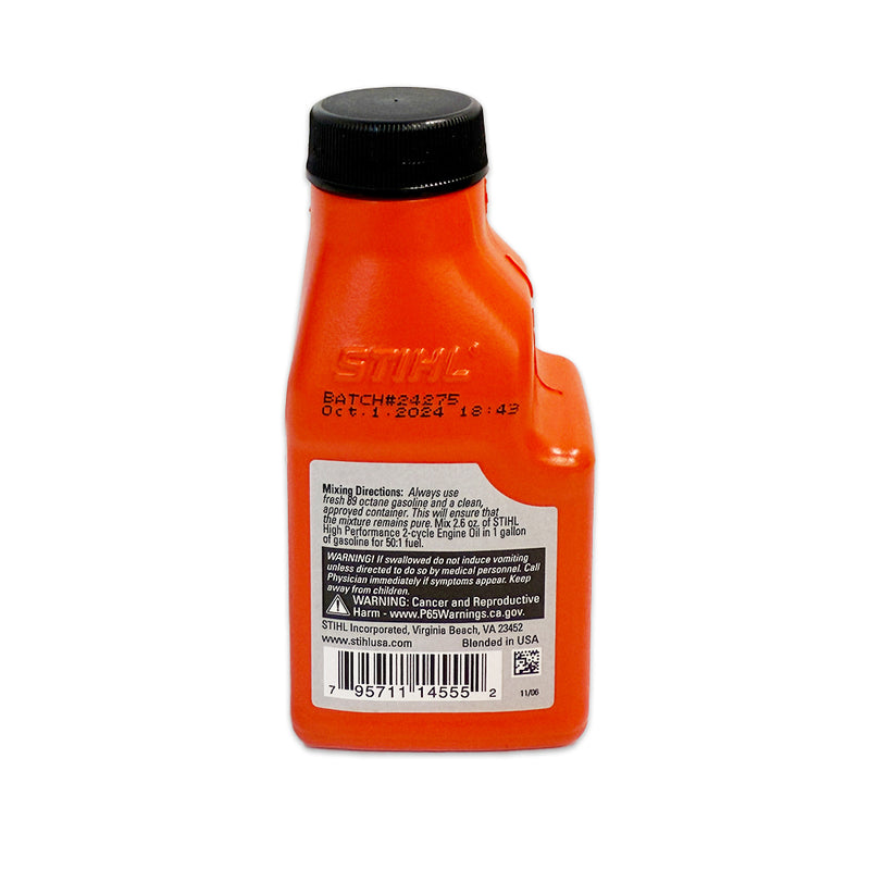 STIHL 0781-319-8014 High Performance 2-Cycle Oil 2.6 oz - Makes 1 Gallon
