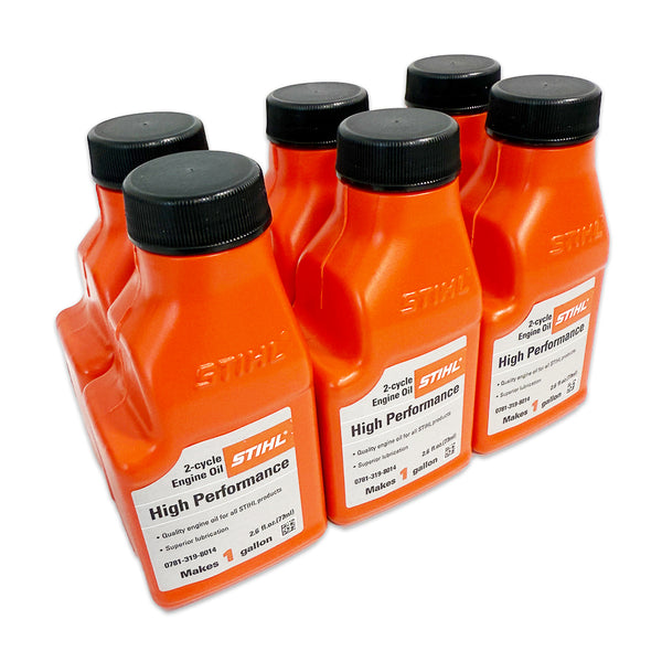 STIHL 0781-319-8014 High Performance 2-Cycle Oil 2.6 oz Makes 1 Gallon - 6 PACK