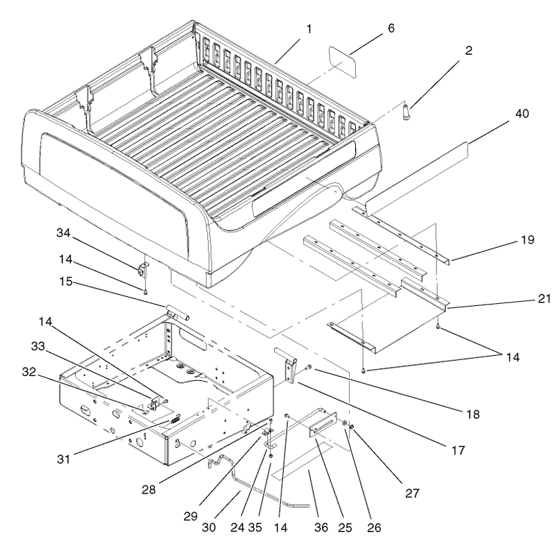 Box and Tailgate Assembly