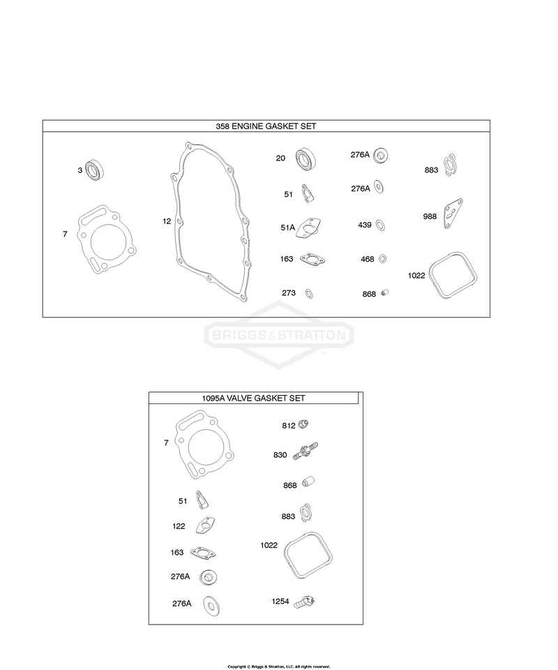 Engine Gasket Set, Value Gasket Kit