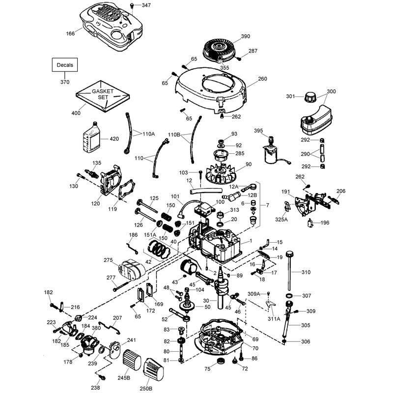 Engine Assembly No 2 Tecumseh LV195EA-362090D