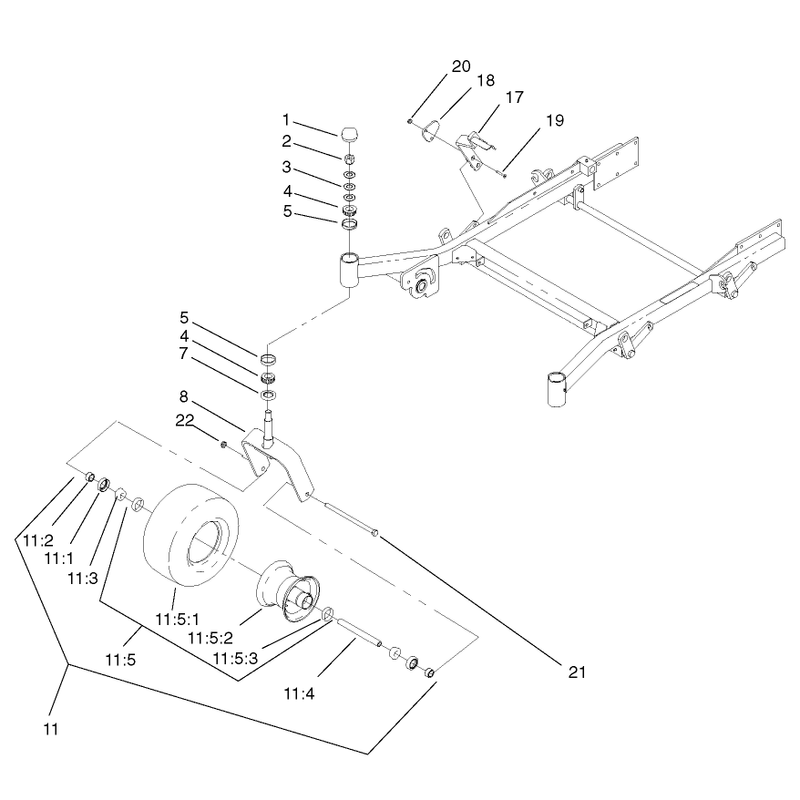 Caster and Wheel Assembly