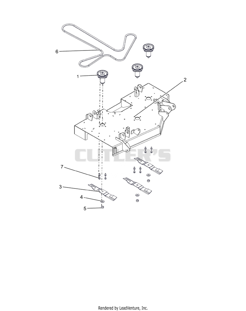 Deck, Belts, Blades And Spindles - 42"