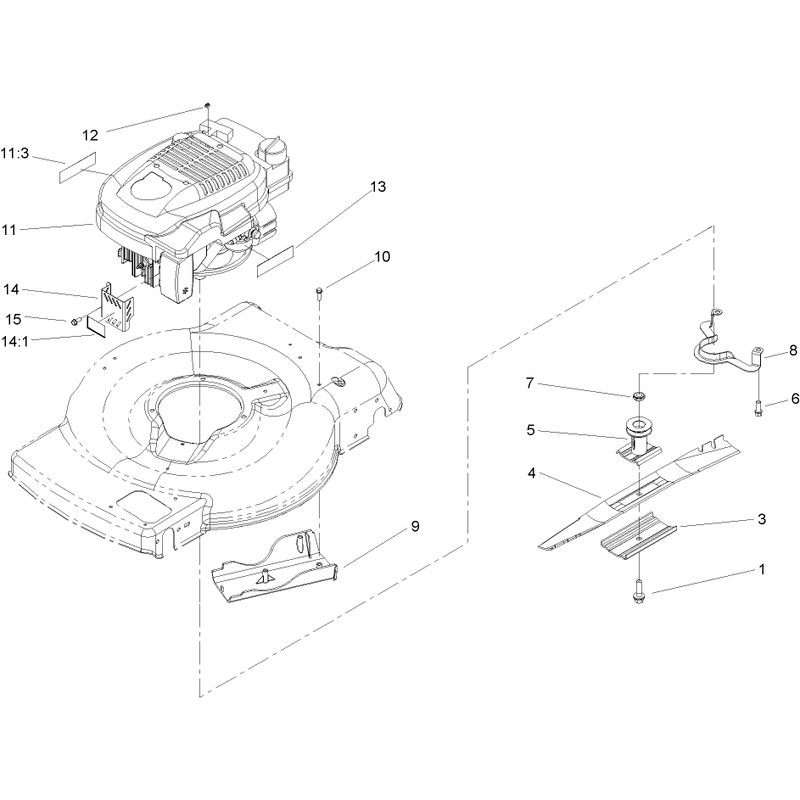 Engine and Blade Assembly