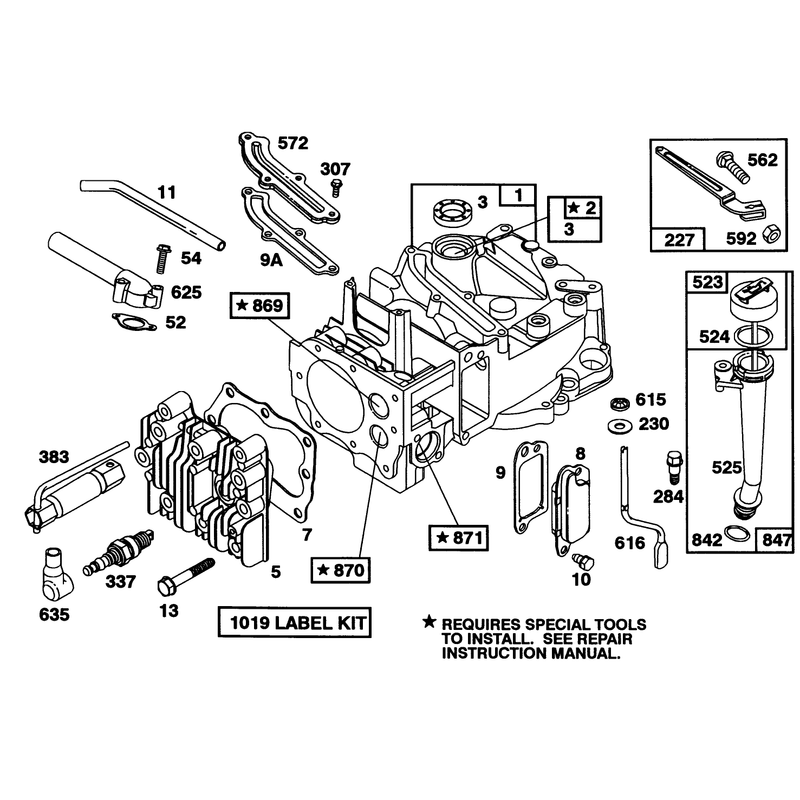 Engine Briggs and Stratton Model 122702-3171-01