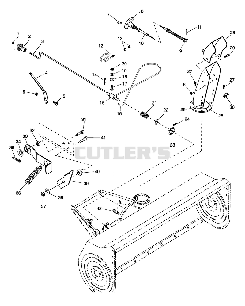 Sno-Thro 48" - Control And Chute