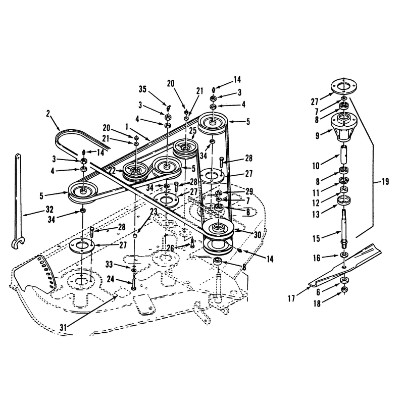 Spindles, Pulleys And Belts