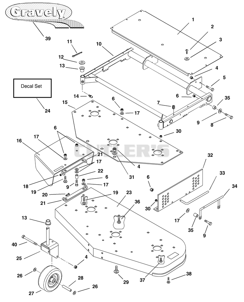 50" Mower Frame