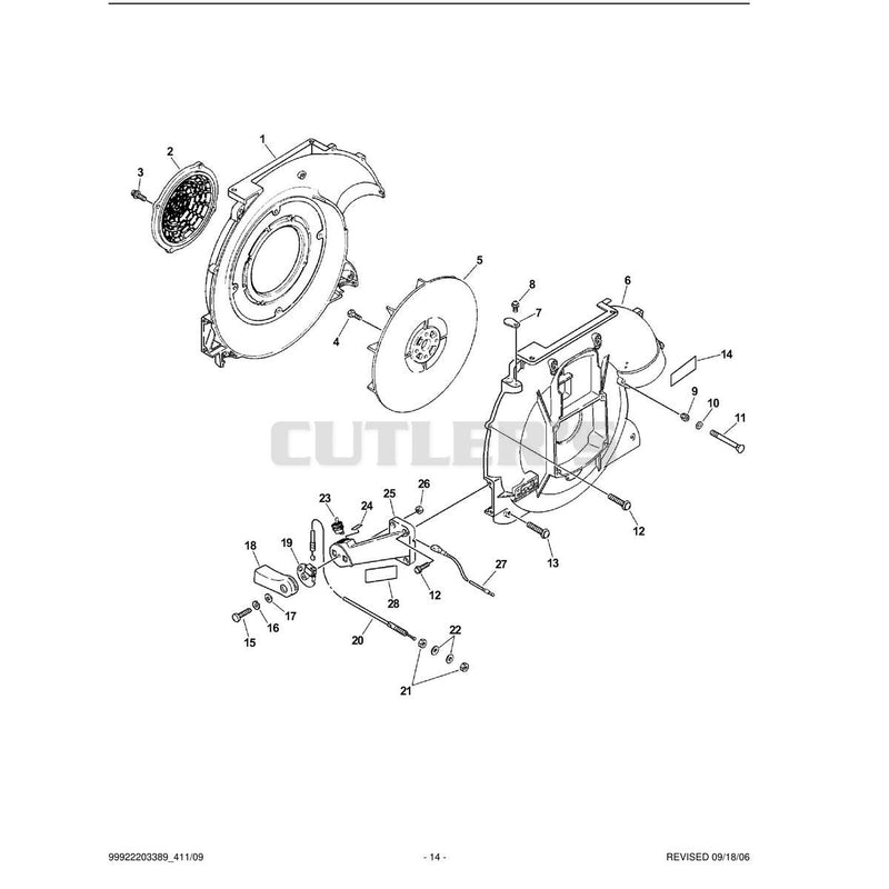 Fan Cover,Throttle Cable