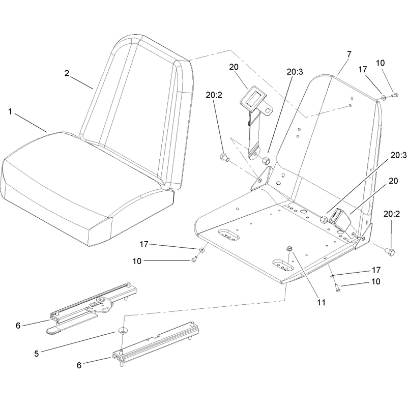 Seat Assembly No 107-2116