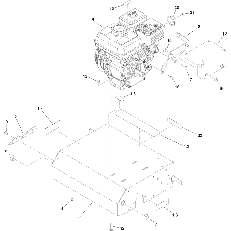 Engine and Frame Assembly