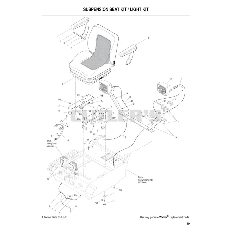 Suspension Seat Kit Light Kit