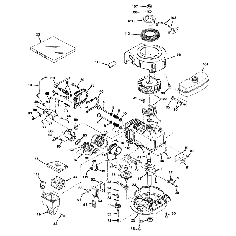 Engine Tecumseh Model No Lav35-40645j