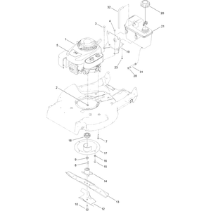 Engine Fuel Tank and Blade Assembly