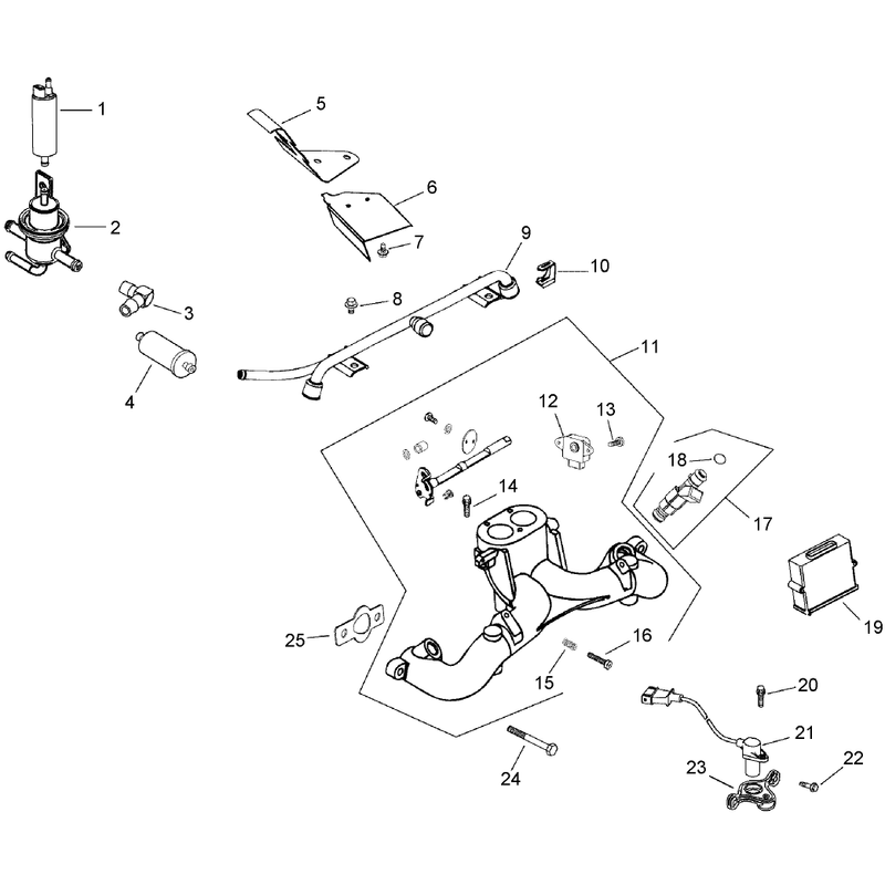 Fuel System Assembly Kohler CH745-0007