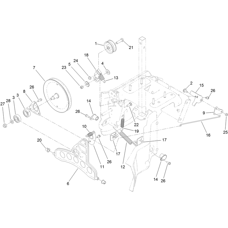 Pulley and Bellcrank Assembly