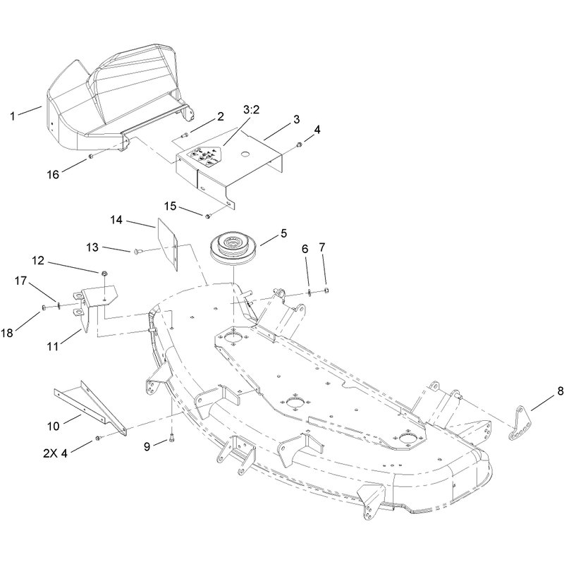 Blower Deck Mounting Assembly