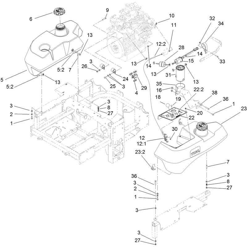 Fuel System and Throttle Control Assembly