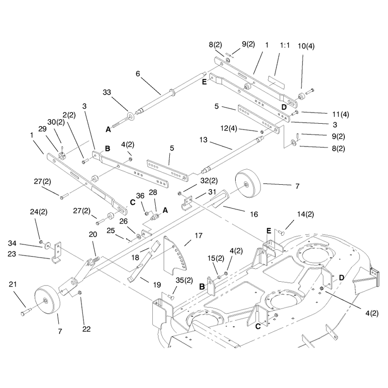 Deck Suspension Assembly