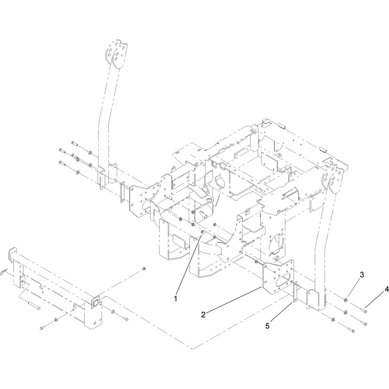 Bagger Mounting Assembly for Z593 Diesel Frame